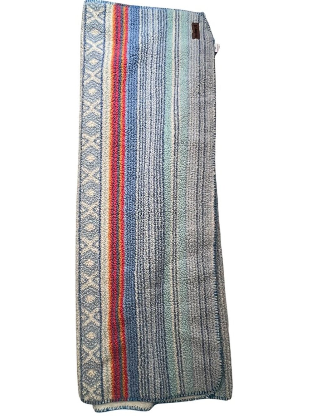 Hurley Multicolor Striped Geo Soft Sherpa Throw Blanket Cozy Bedding Bedroom